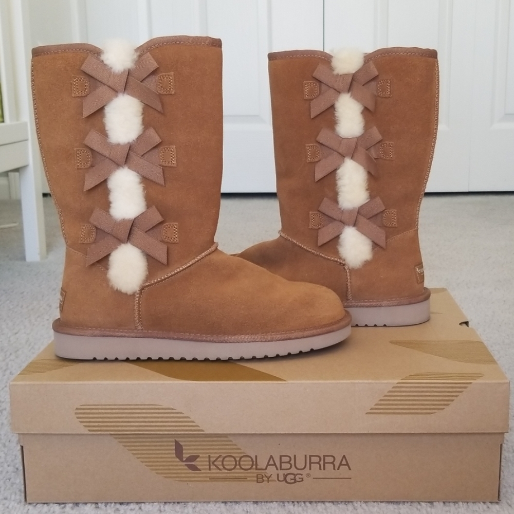 KOOLABURRA BY UGG W VICTORIA TALL IN CHESTNUT SZ 8